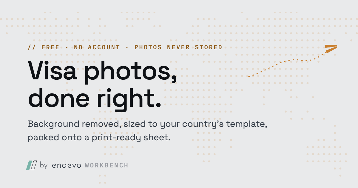 Retrato — free visa and passport photos, print-ready